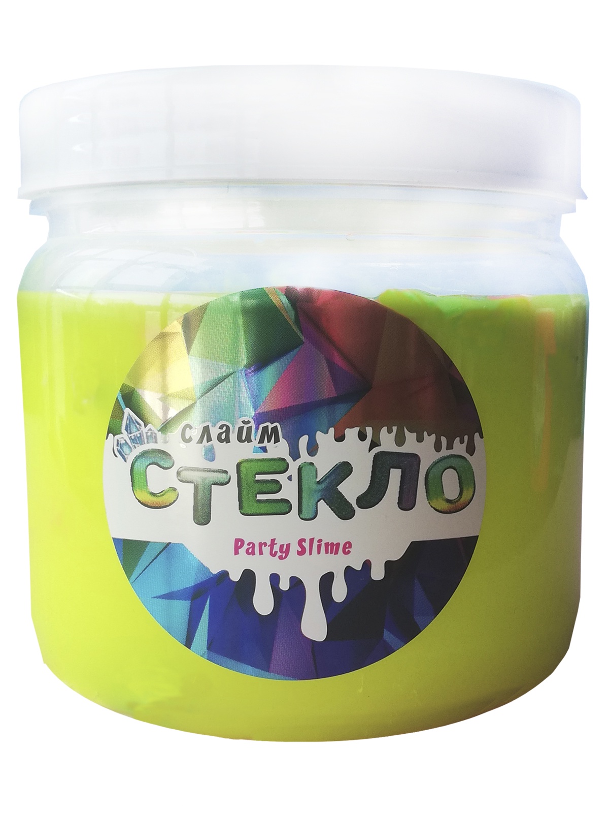 фото Слайм Стекло серия Party Slime, желтый неон, 400 гр