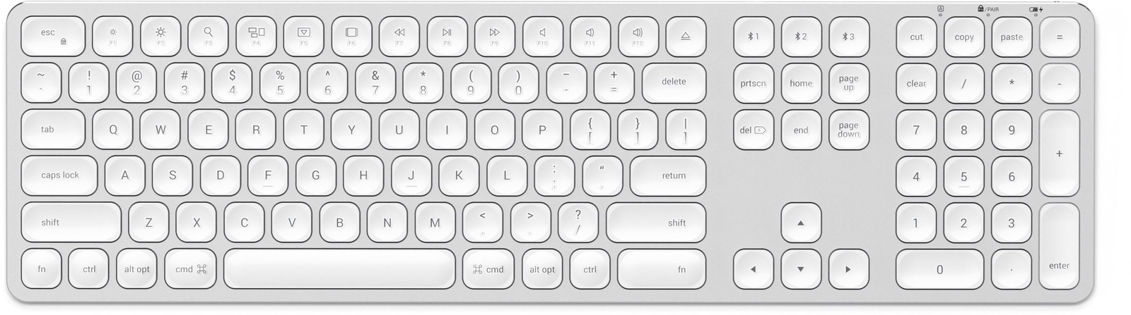 фото Беспроводная клавиатура SATECHI Bluetooth Wireless Keyboard for Mac - Silver - RU (Russia)