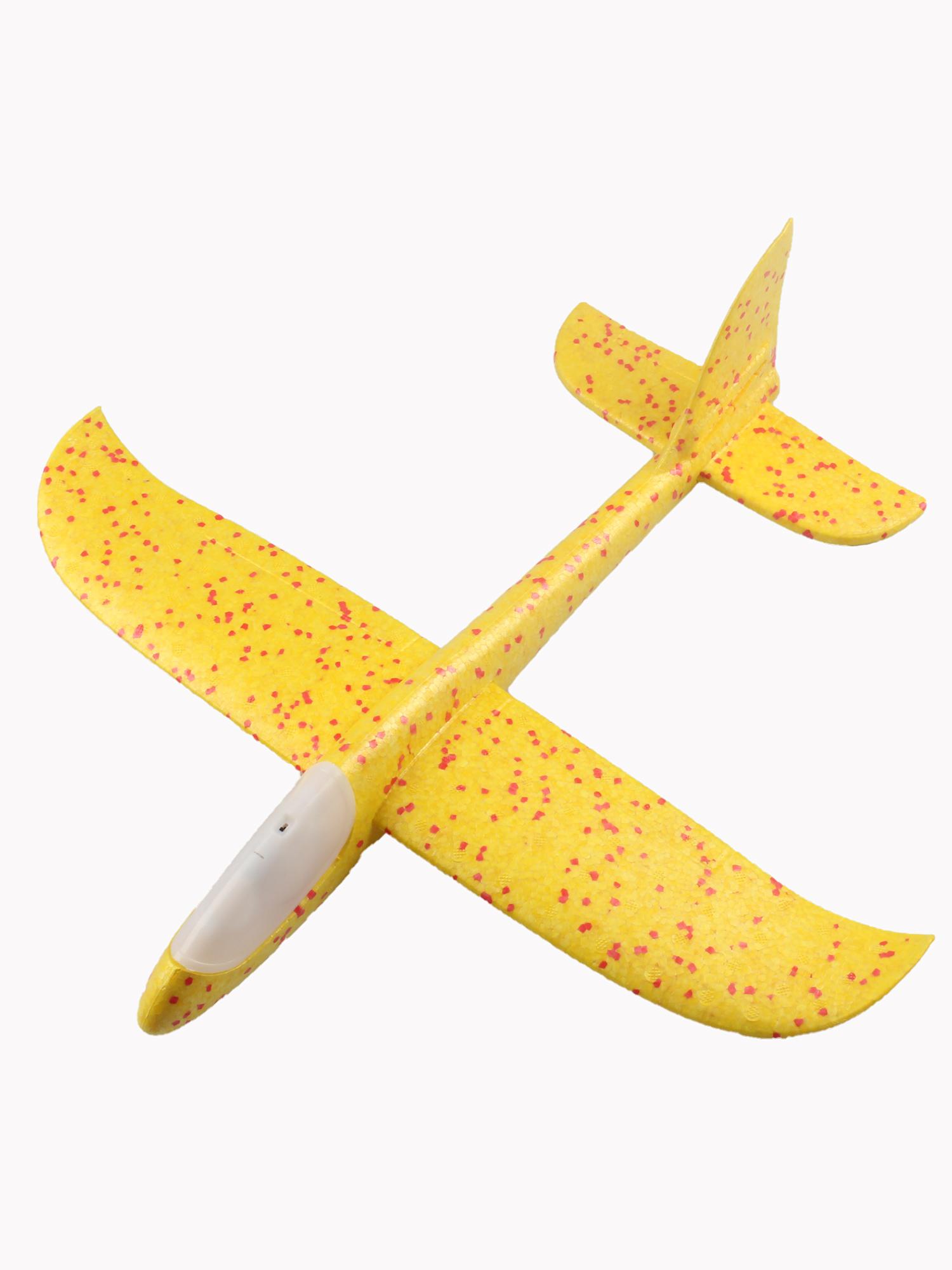 фото Метательный самолет с подсветкой кабины TipTop, Желтый