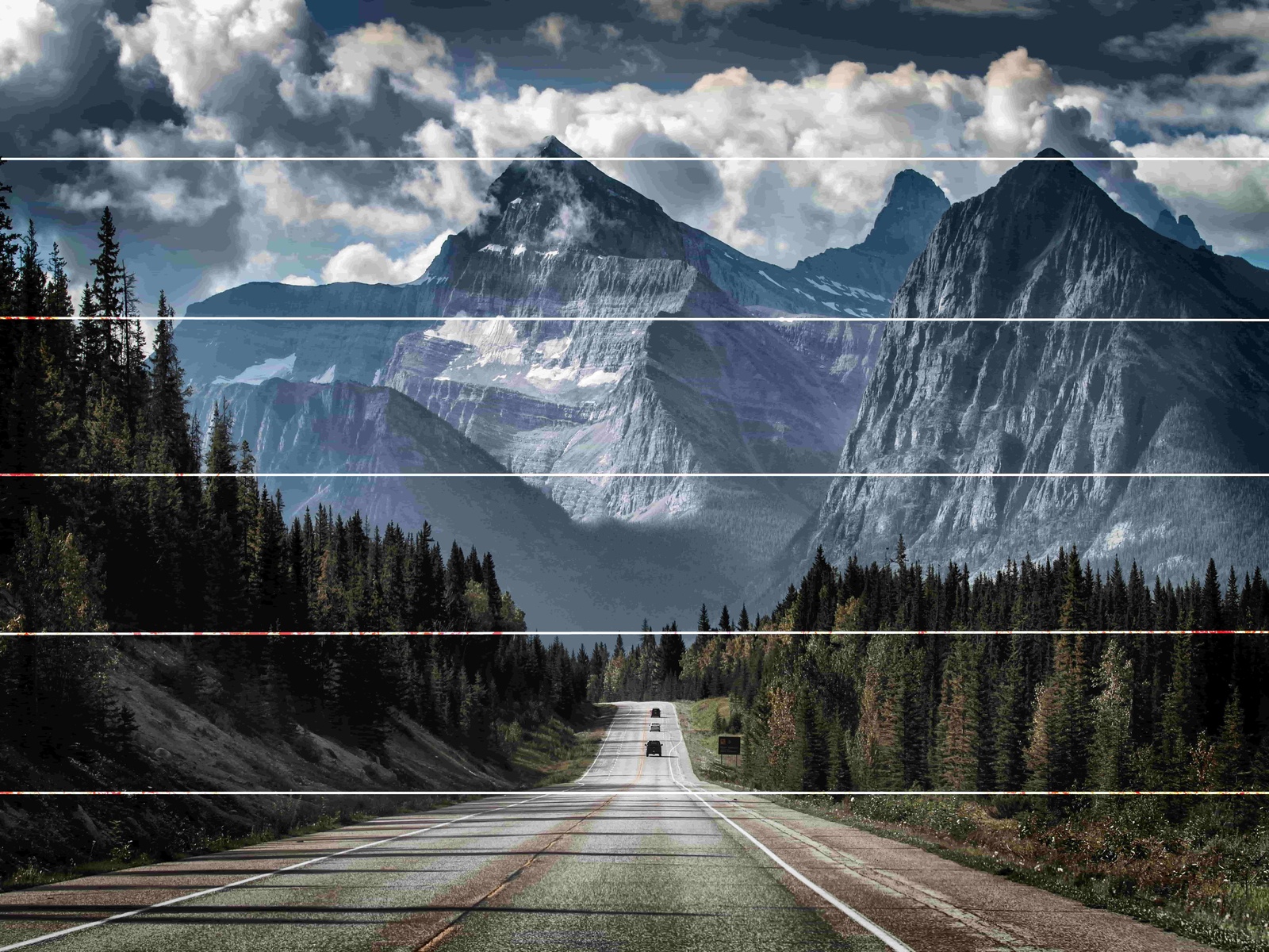 Картина дорога в горы