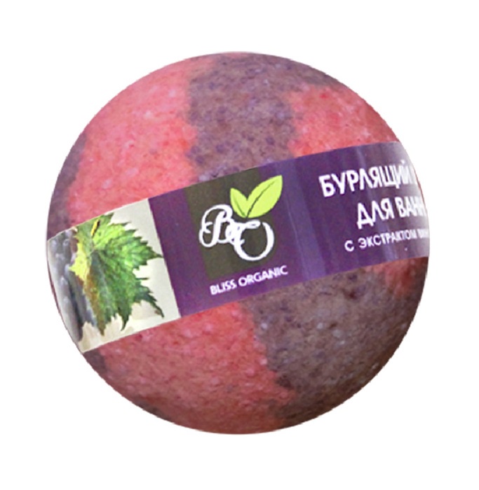 фото Бурлящий шар Bliss organic "Виноград", 130 гр