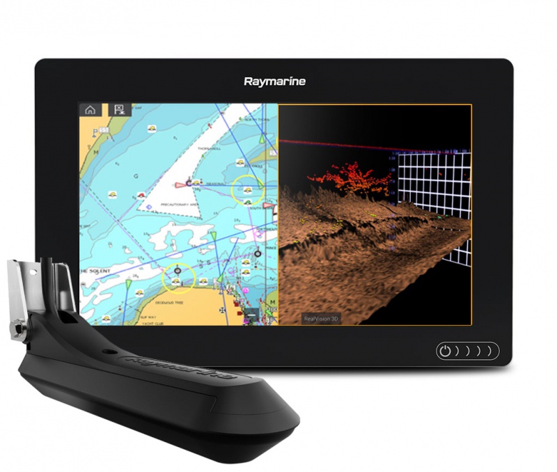 фото Эхолот Raymarine AXIOM 9 RV, Multi-function 9" Display with integrated RealVision 3D, 600W Sonar with RV-100 transducer