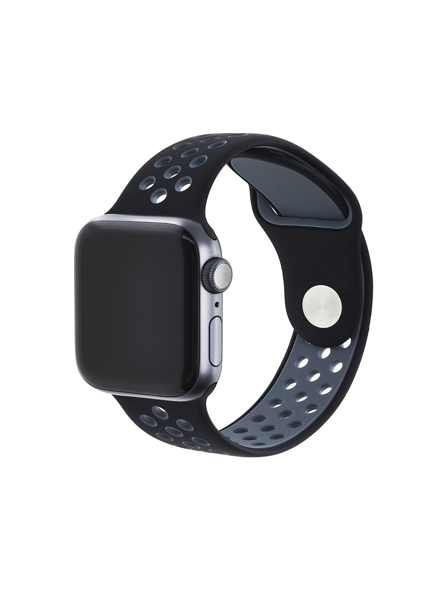 фото Ремешок для часов Apple Watch силиконовый черный 38-40 мм His