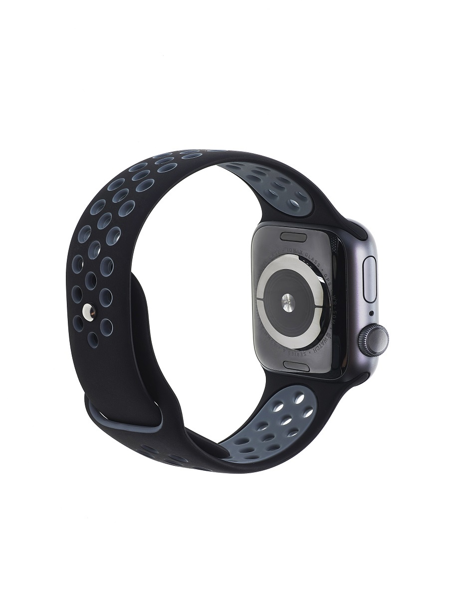 фото Ремешок для часов Apple Watch силиконовый черный 38-40 мм His