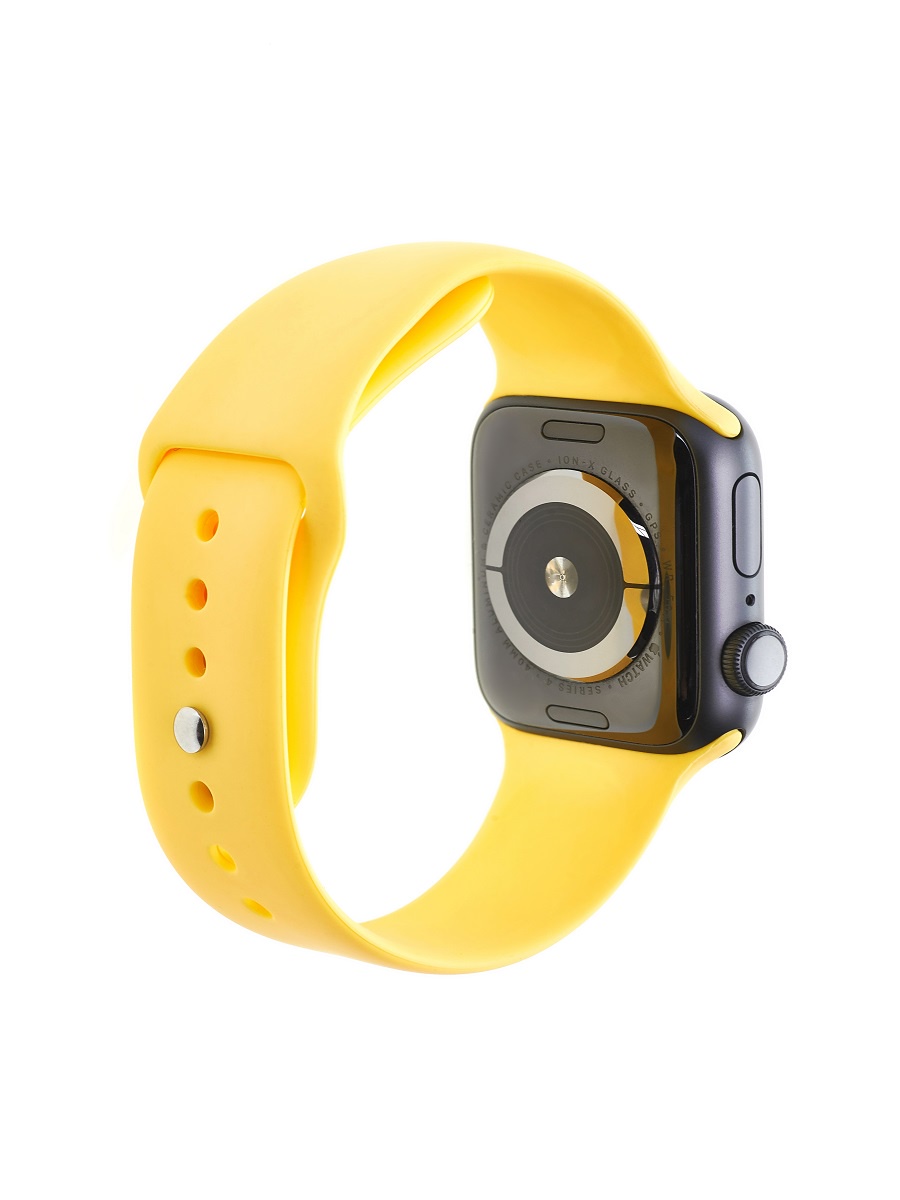 фото Ремешок для часов Apple Watch силиконовый желтый 38-40 мм His