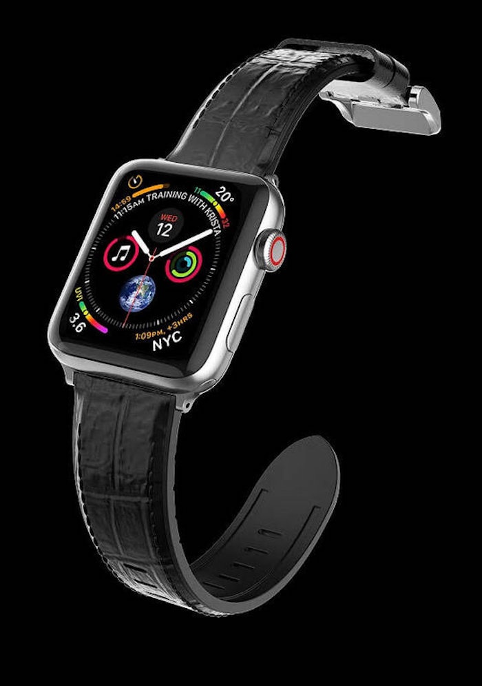 фото Ремешок X-Doria Hybrid Leather для Apple watch 42/44 мм Чёрный крокодил