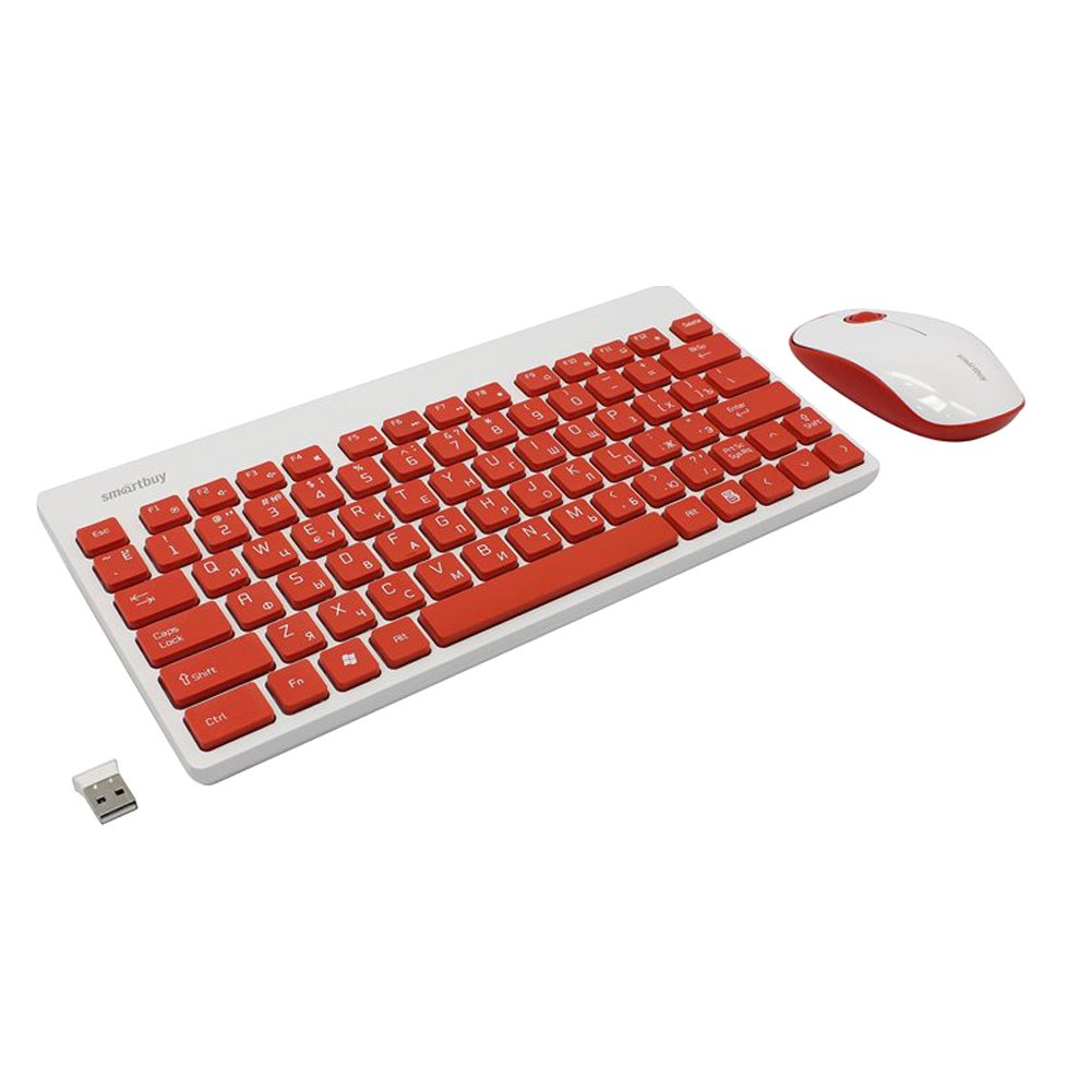 фото Клавиатура+мышь беспроводные SmartBuy 220349AG-RW цвет: белый