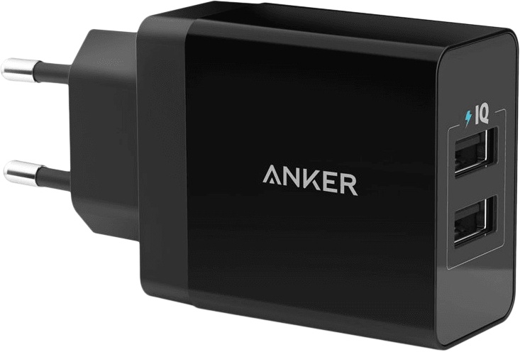 фото СЗУ Anker 2 USB, 24W 4.8A, 2 Power IQ, A2021L11. Черный