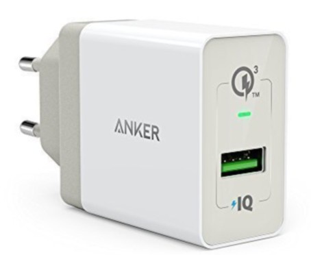 фото Сетевое зарядное устройство Anker 18W, 3А, 1 умный USB порт 2 .QC 3.0 (белое)