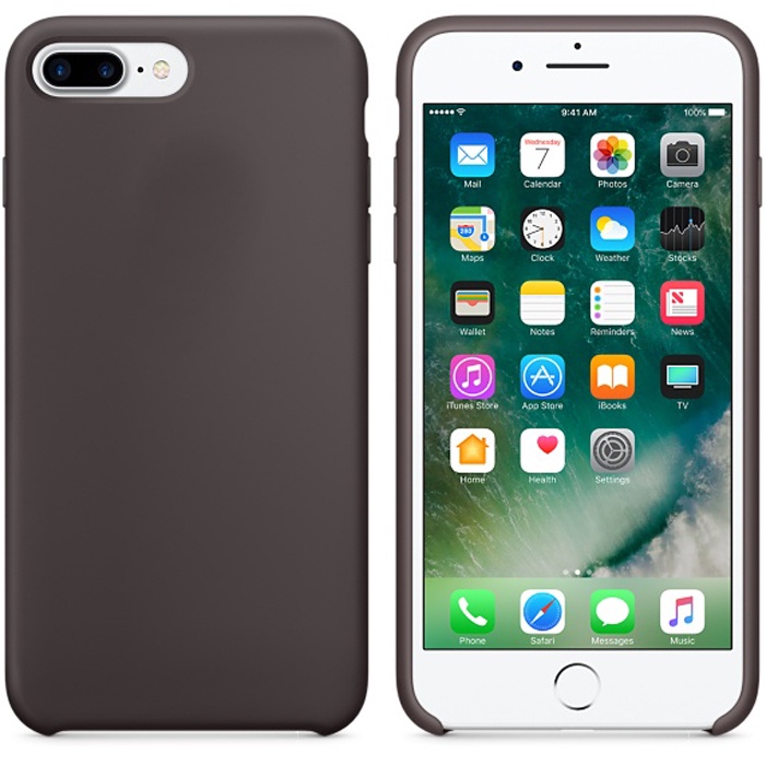 фото Чехол силиконовый Silicone Case для iPhone 7 Plus / 8 Plus, какао