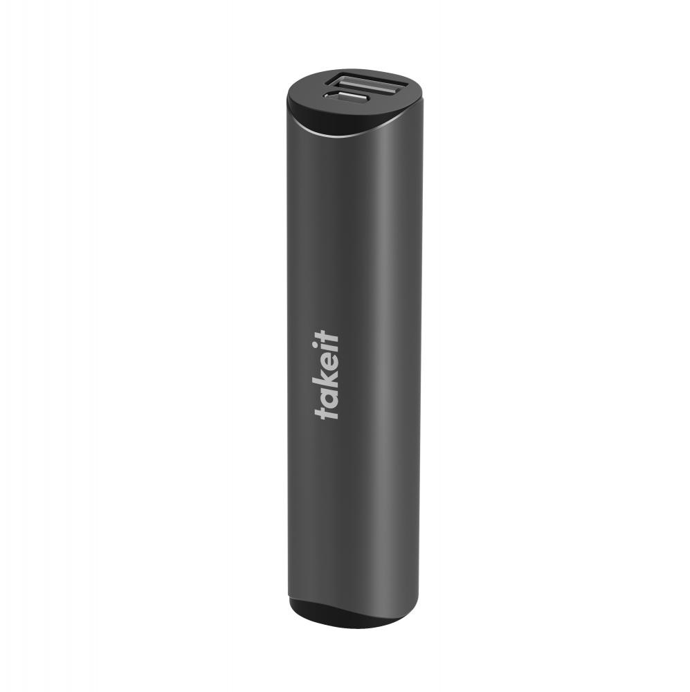 фото Внешний аккумулятор Takeit 2600 mAh, цвет серый (TKTPBSTEEL2600GREY)