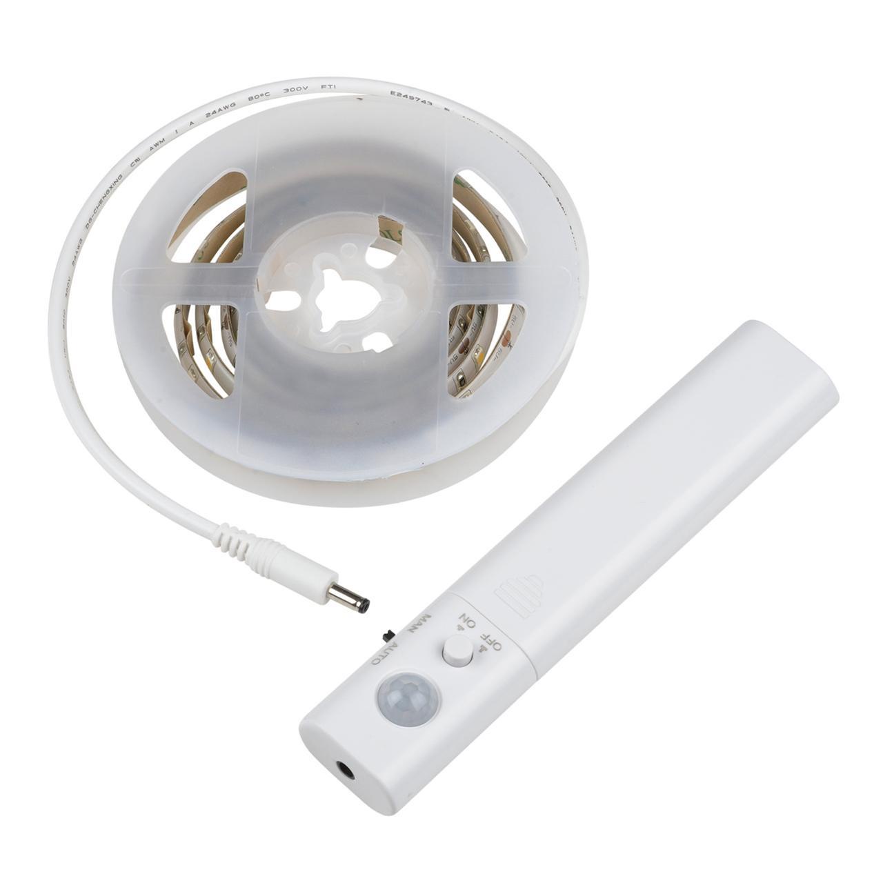 фото Светодиодная лента Uniel ULS-R20-2,4W/4000K/1,0M/4AAA SENSOR Smart Light, Батареи/аккумуляторы тип AAA