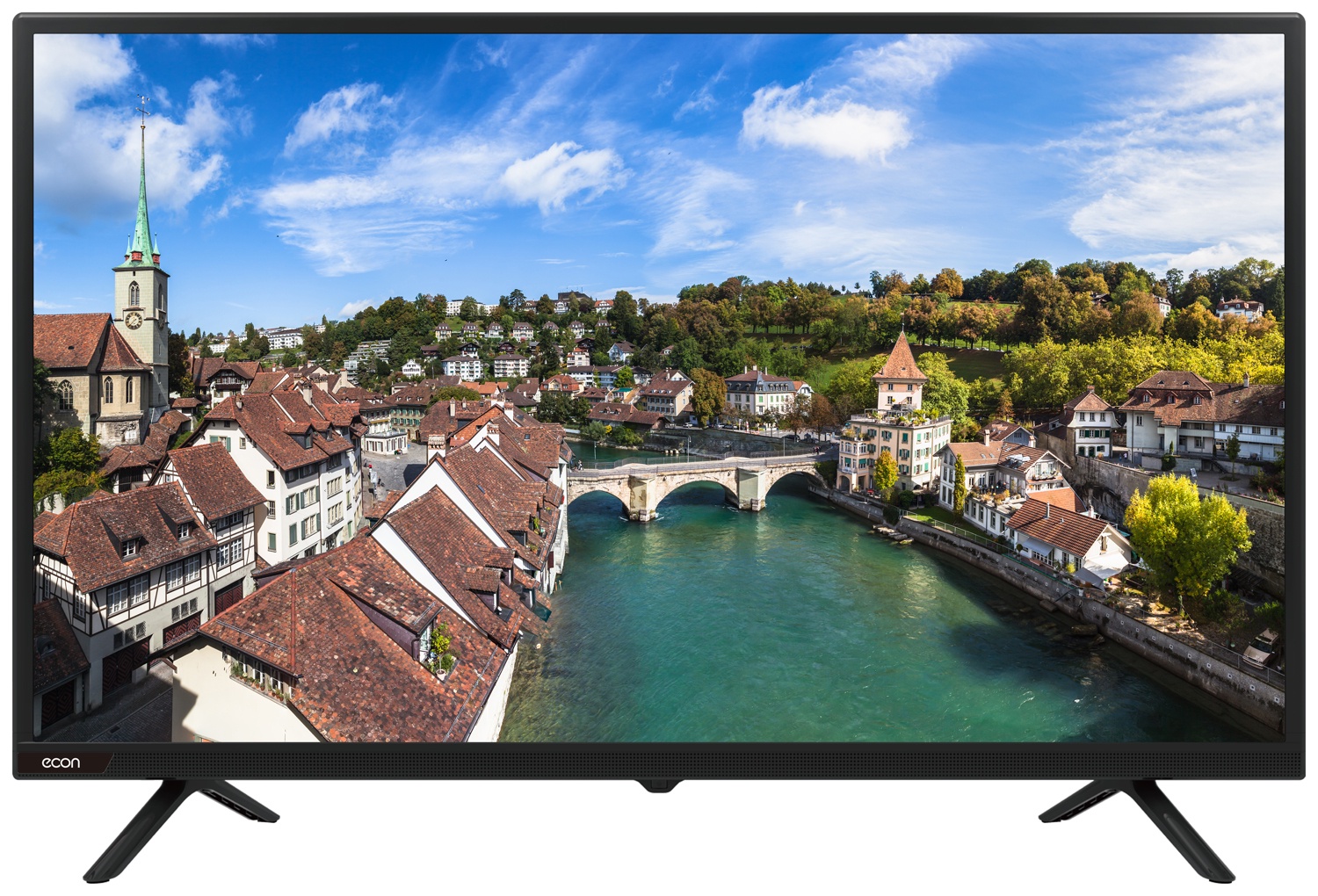 фото Телевизор ECON LED SMART TV, 32" (81 см), с встроенным спутниковым и цифровым тюнером, с модулем WI-FI 32", черный