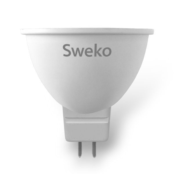 Лампочка Sweko 42LED-MR16-7W-230-4000K-GU5,3-P, Холодный свет 7 Вт, Светодиодная