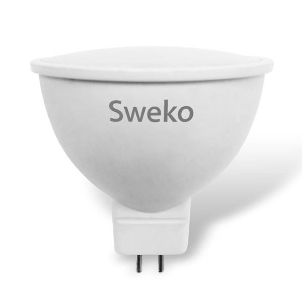 Лампочка Sweko 42LED-MR16-10W-230-4000K-GU5,3, Холодный свет 10 Вт, Светодиодная