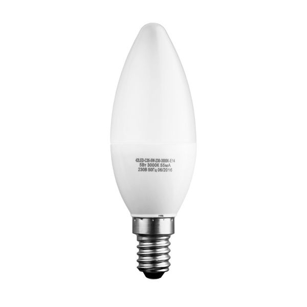 фото Лампочка Sweko 42LED-C35-5W-230-4000K-E14, Холодный свет 5 Вт, Светодиодная