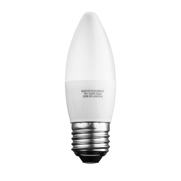 фото Лампочка Sweko 42LED-C35-7W-230-3000K-E27, Теплый свет 7 Вт, Светодиодная