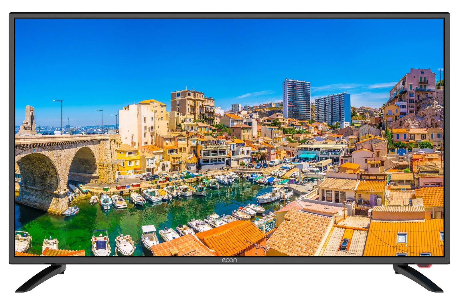 фото Телевизор ECON SMART LED 40", Android TV, с Wi-Fi, с цифровым и спутниковым тюнером 40", черный