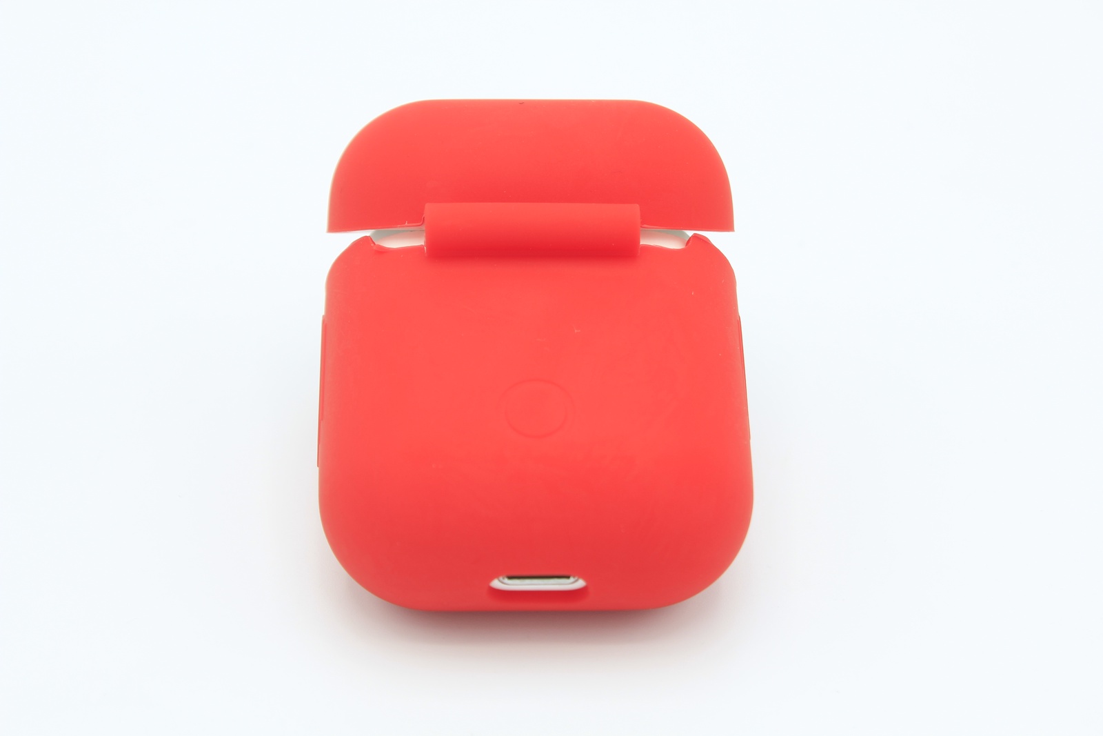 фото Чехол для Apple AirPods ультратонкий силикон бархатный, красный