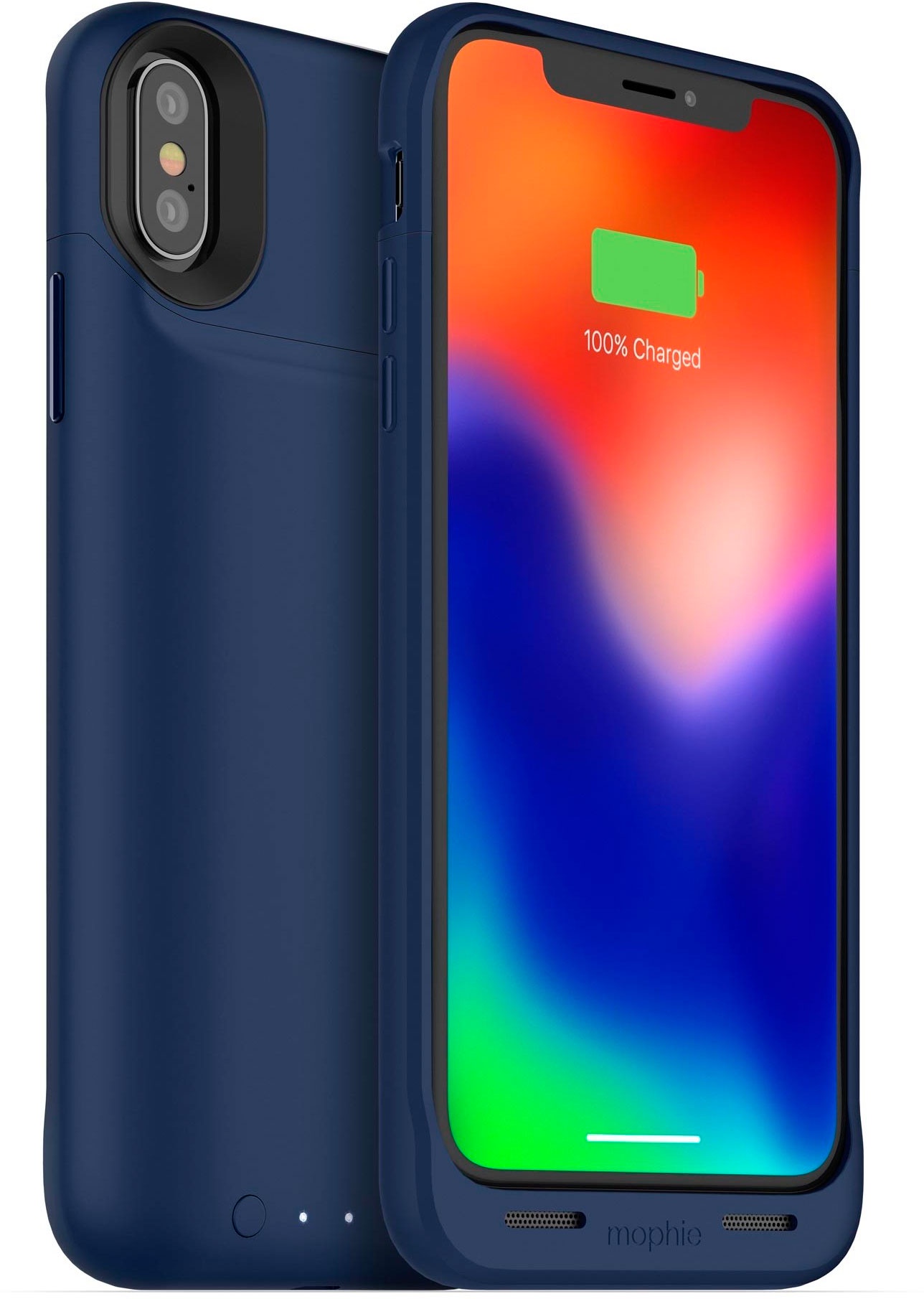 фото Чехол Mophie Juice Pack Air со встроенным аккумулятором для iPhone X, синий