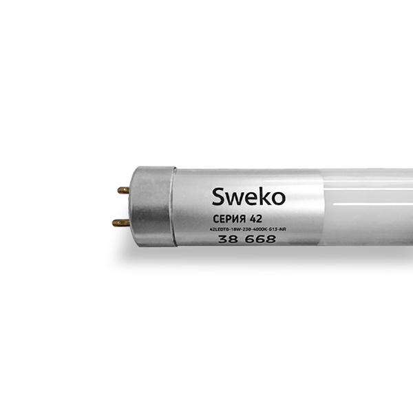 фото Лампочка Sweko 42LEDT8-18W-230-6500K-G13-NR, Дневной свет 18 Вт, Светодиодная