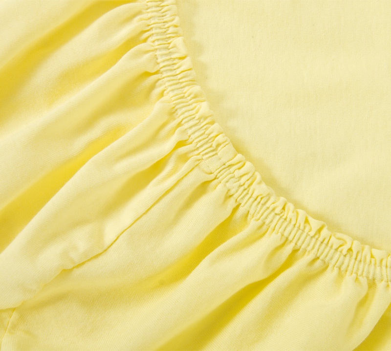 фото Простыня Ricotio трикотажная на резинке 180х200х20, цвет жёлтый желтый