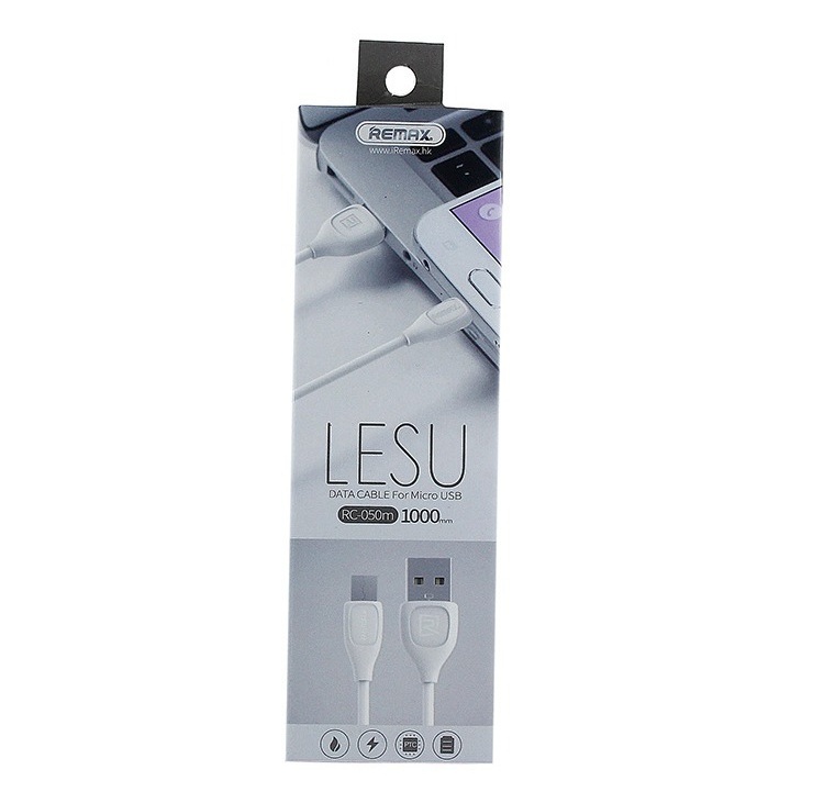 фото Кабель USB-Micro Remax RC-050m Lesu White 1m