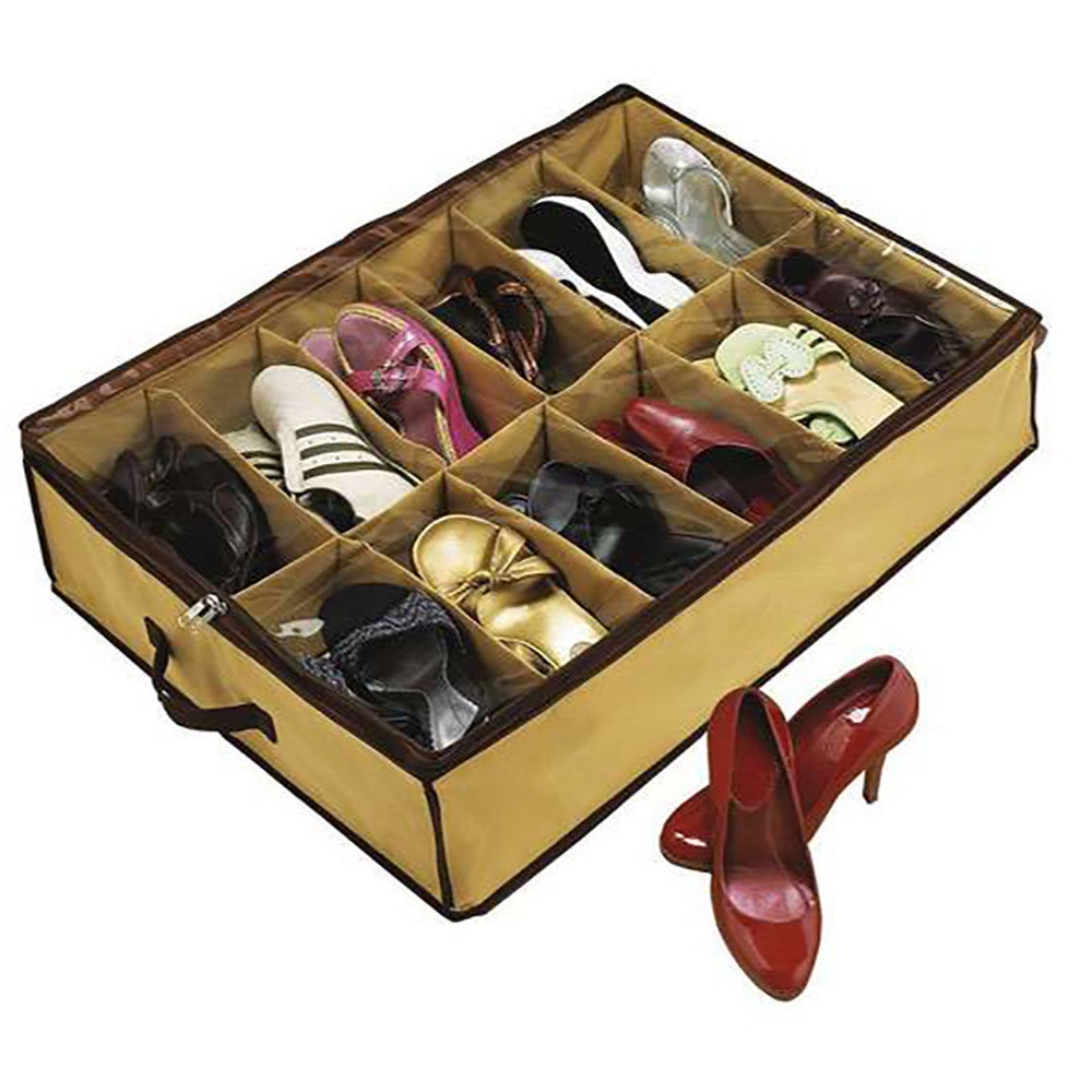 фото Кофр, чехол для хранения обуви 12 штук , 74,5 см х 60 см х 15 см