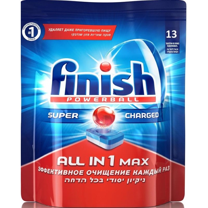 фото Таблетки для посудомоечной машины All in 1 Max Finish 13 шт.