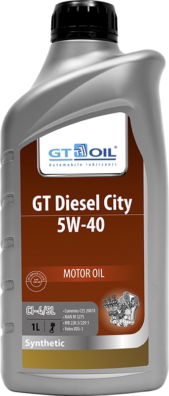 фото Масло моторное GT OIL GT Diesel City 5W-40 1 л.