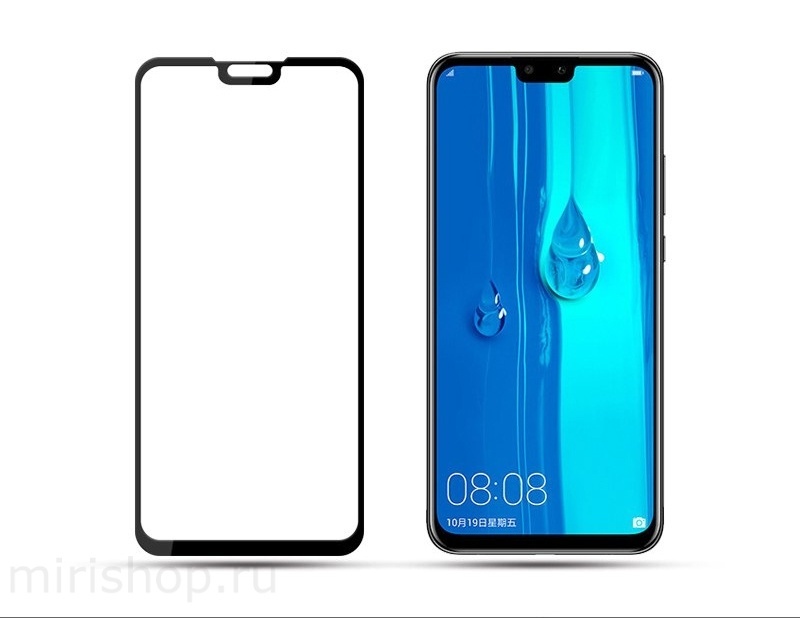 фото Защитное стекло 5D для Huawei Y9 2019, черное Нет бренда