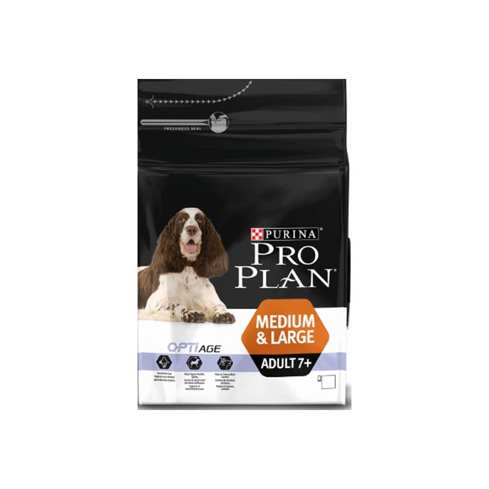 фото PRO PLAN Medium & Large Breed 7+ корм для взрослых собак средних и крупных пород старше 7 лет с курицей, 3 кг