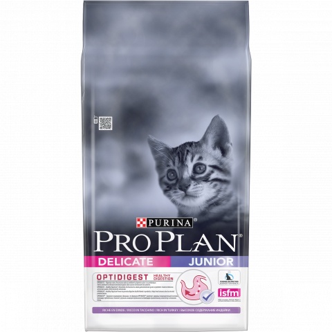 фото PRO PLAN Junior Delicate Turkey корм для котят с чувствительным пищеварением, с индейкой 10кг