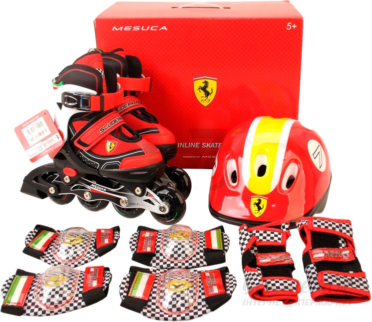 фото Комплект: Роликовые коньки+защита Ferrari