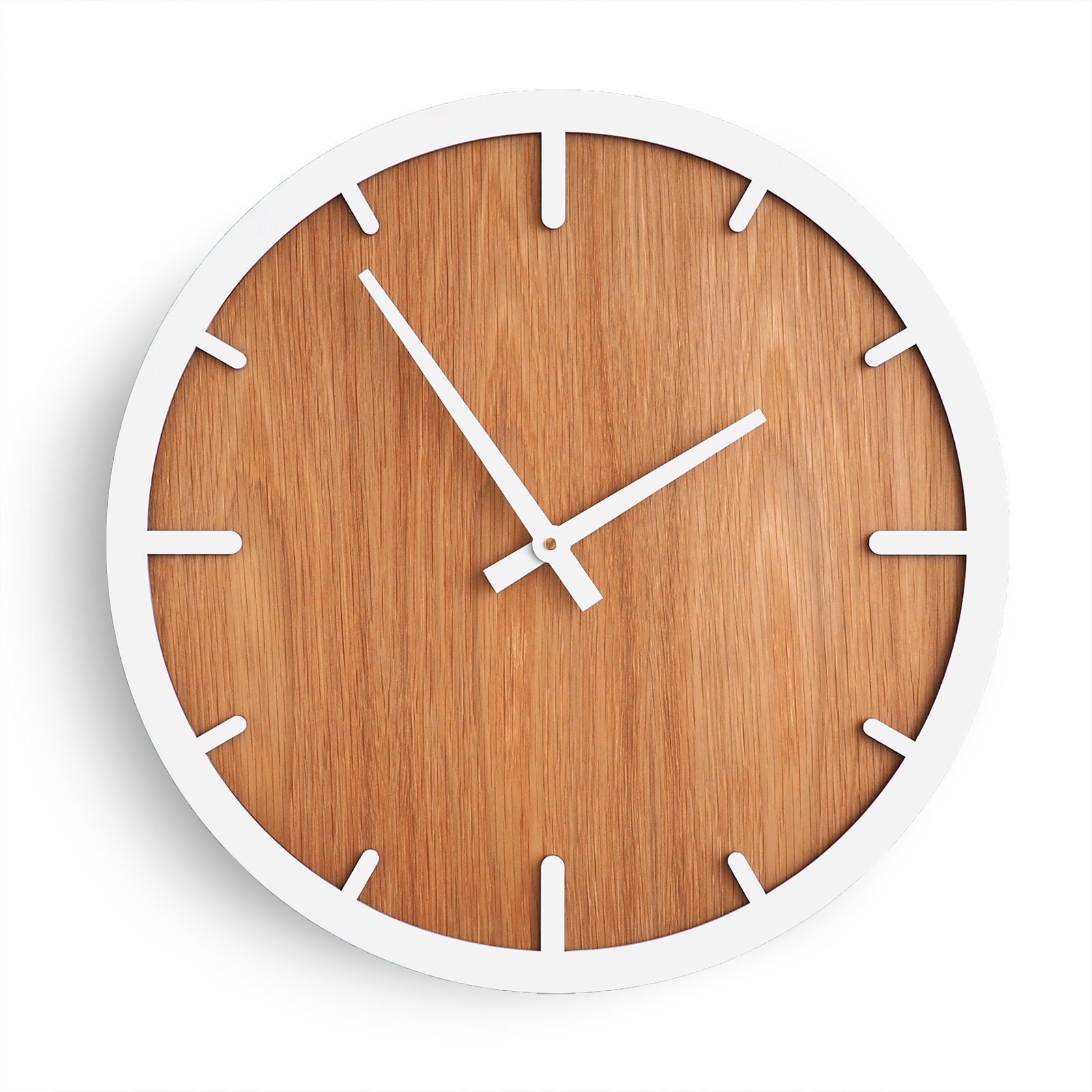 фото Настенные часы Roomton Сканди Дуб, из дерева, в современном стиле