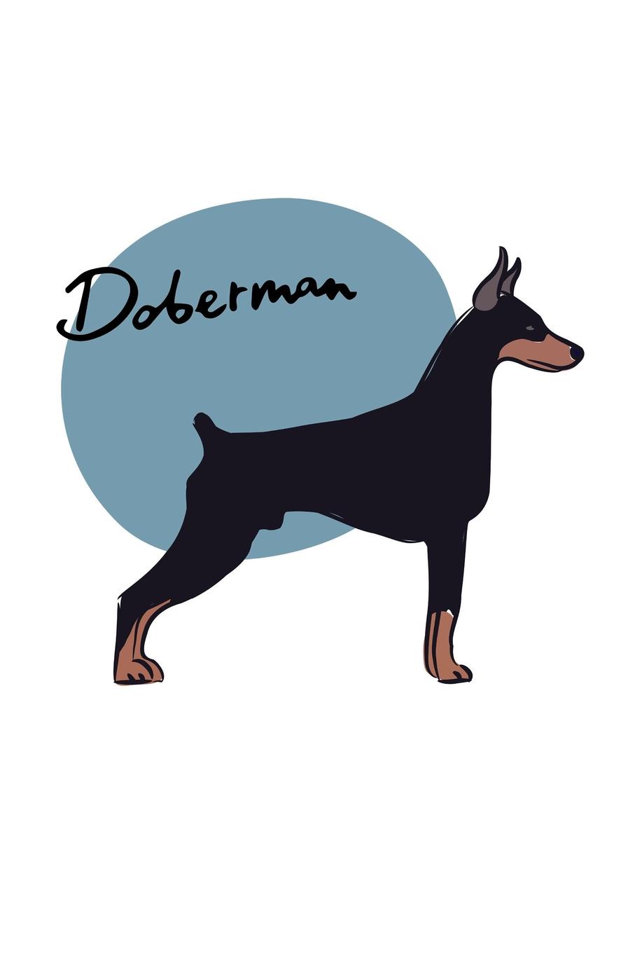 Надпись Doberman красивая