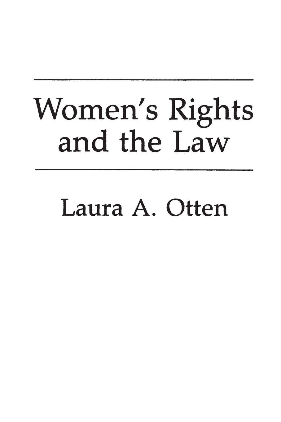 где купить Laura Otten Women's Rights and the Law по лучшей цене