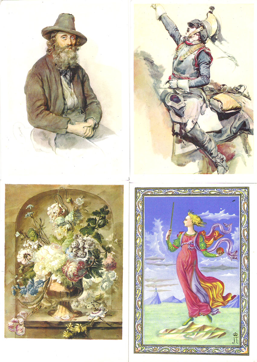 фото Акварели XV-XIX веков (набор из 18 открыток) Советский художник