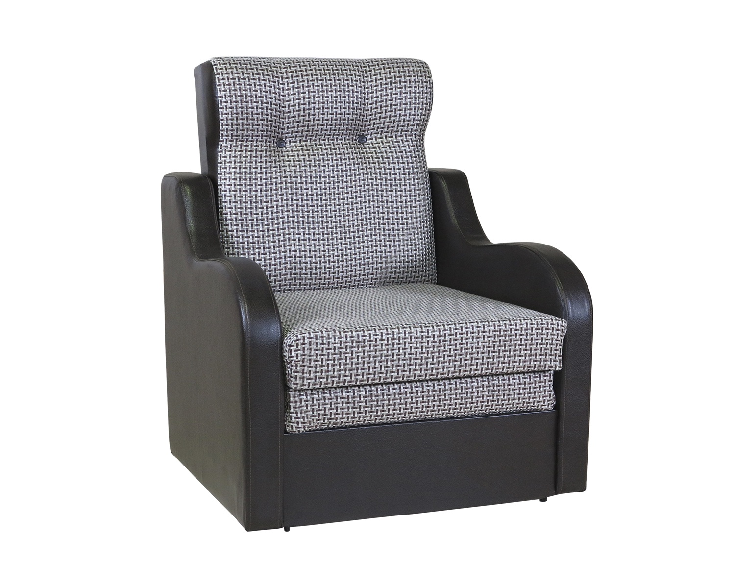 фото Кресло кровать Шарм-Дизайн Классика В рогожка коричневый