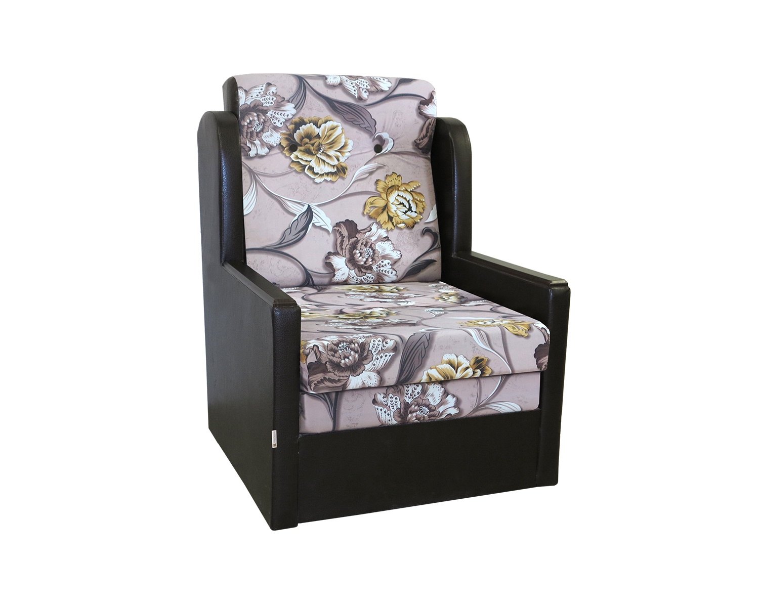 фото Кресло кровать Шарм-Дизайн Классика Д экокожа+велюр цветы