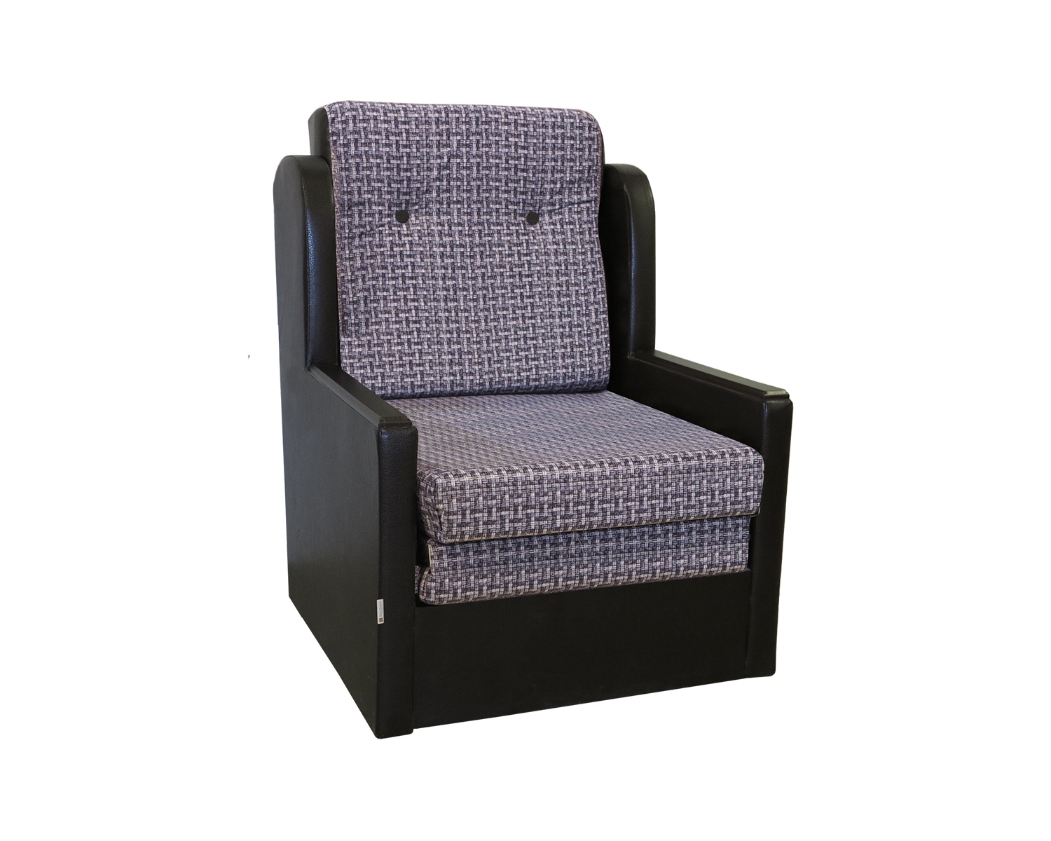 фото Кресло кровать Шарм-Дизайн Классика Д экокожа+серый велюр