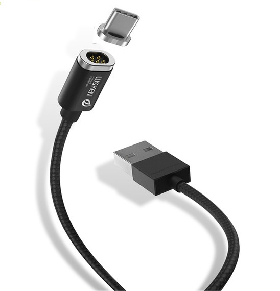 фото Магнитный кабель USB - USB Type-C WSKEN X-cable mini 2 - Черный