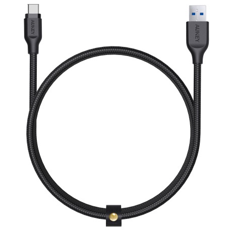 фото Кабель USB - USB Type-C 1.2м Aukey Braided Nylon CB-AC1 - Черный