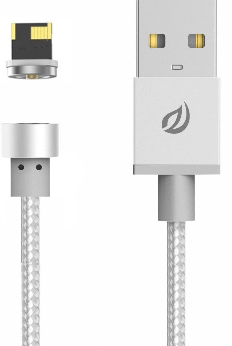 фото Магнитный кабель USB - Lightning WSKEN X-cable Round - Серый