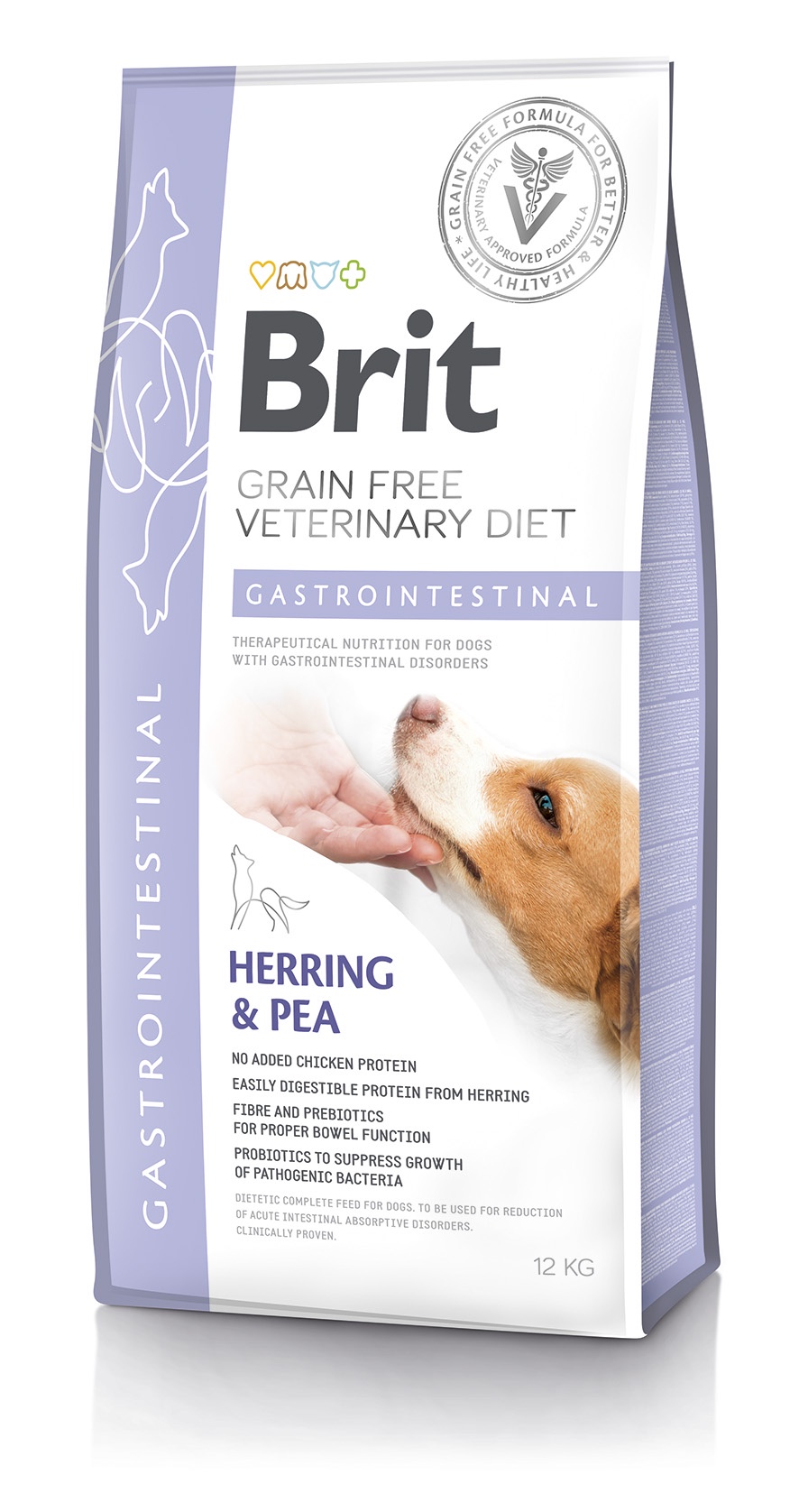 фото Корм сухой Brit Veterinary Diet Dog Grain Free Gastrointestinal. Беззерновая диета при острых и хронических гастроэнтеритах,для щенков и взрослых собак,12 кг