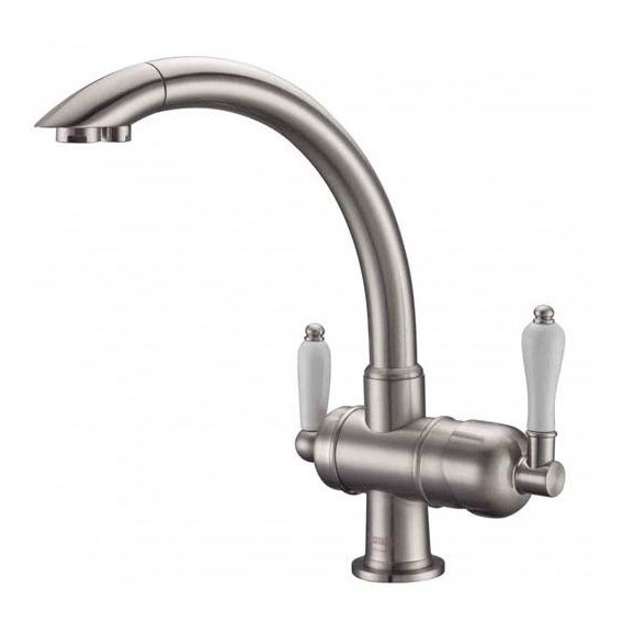 фото Смеситель для кухни под фильтр ZorG Sanitary ZR 327 YF NICKEL