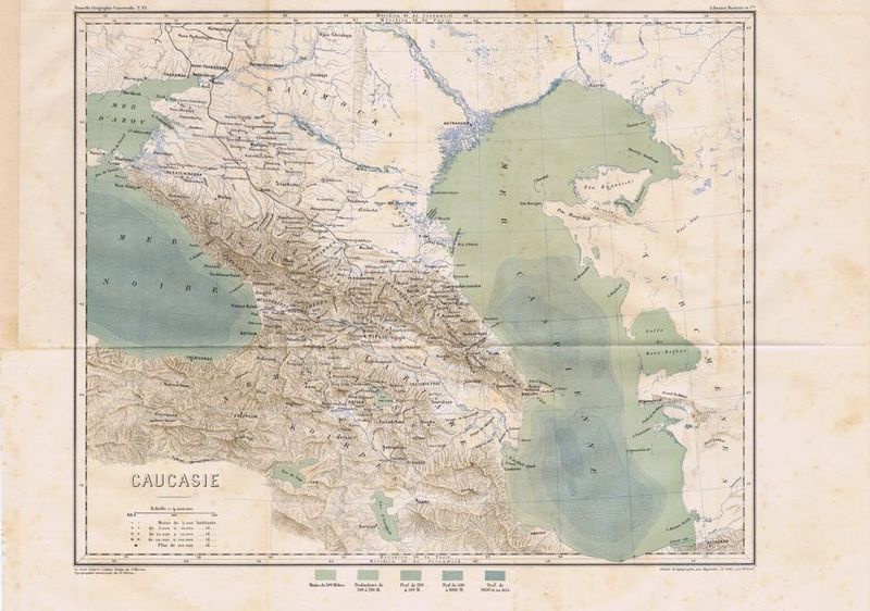 Немецкая карта кавказа 1881