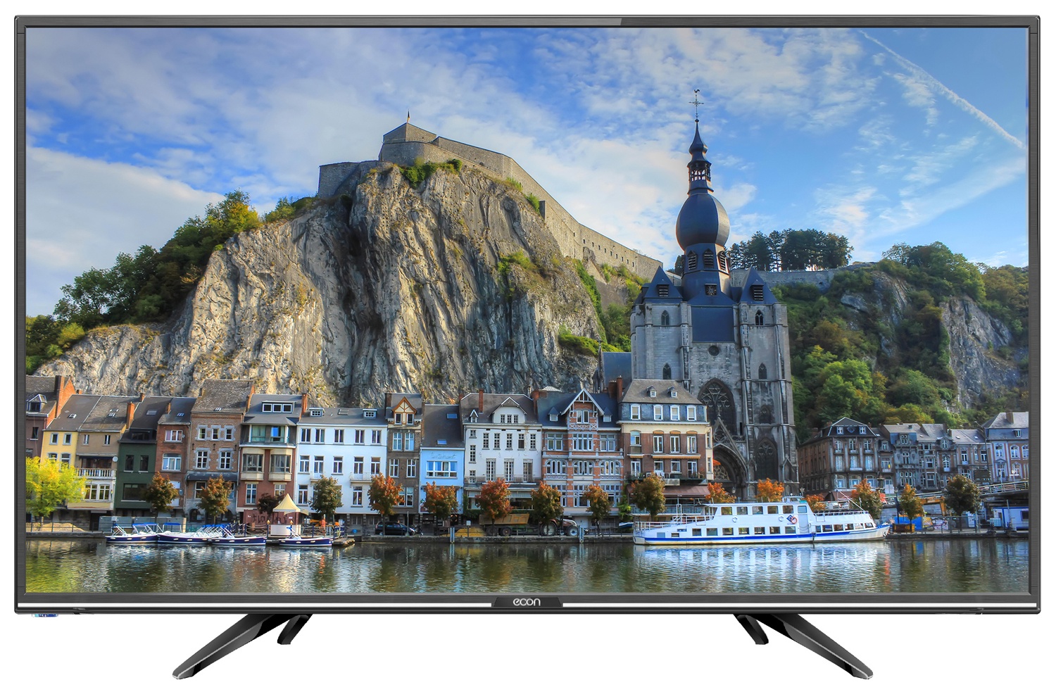 фото Телевизор ECON LED HD READY, с встроенным спутниковым и цифровым тюнером 24", черный