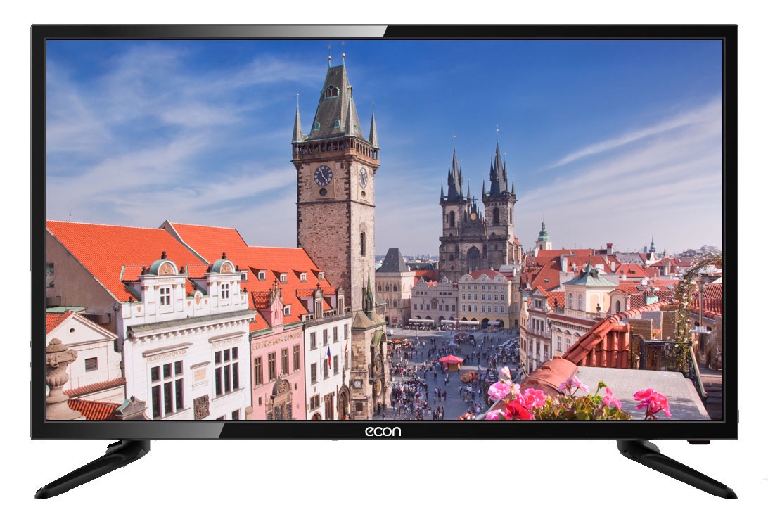 фото Телевизор ECON LED HD READY, с встроенным цифровым тюнером DVB-T2 32", черный