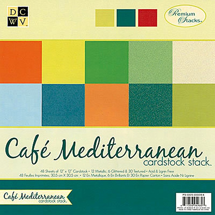 фото Набор бумаги для скрапбукинга "Cafe Mediterranean Solid Cardstock" (48 листов, 30х30 см.)